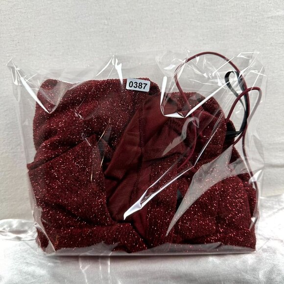 B Darlin Women's Sheath Mini Dress Strappy Open Back 5DHY254 Slim Red Size 15/16 - Picture 8 of 8